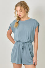 Load image into Gallery viewer, Cinched Shoulder Tie Romper - Indie Indie Bang! Bang!