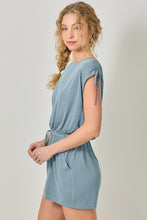 Load image into Gallery viewer, Cinched Shoulder Tie Romper - Indie Indie Bang! Bang!