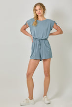 Load image into Gallery viewer, Cinched Shoulder Tie Romper - Indie Indie Bang! Bang!