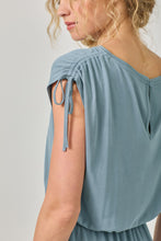 Load image into Gallery viewer, Cinched Shoulder Tie Romper - Indie Indie Bang! Bang!