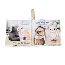 Load image into Gallery viewer, Forest Friends Soft Cloth Baby Book Teether
