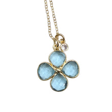 Load image into Gallery viewer, Gemstone Clover Flower Necklace