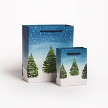Load image into Gallery viewer, Snowy Trees Holiday Gift Bags