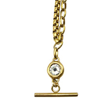 Load image into Gallery viewer, Stainless Steel Mixed Chain T-Bar Swarovski Crystal Necklace