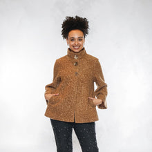 Load image into Gallery viewer, Caramel Oversized Boucle Jacket