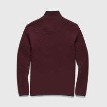 Load image into Gallery viewer, Ken Quilted Mock Neck Sweater- Cabernet Heather