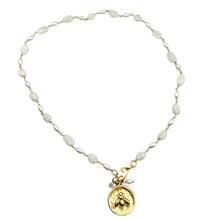 Load image into Gallery viewer, Hand casted charm necklace bee fleur de lis cross heart  - Indie Indie Bang! Bang!