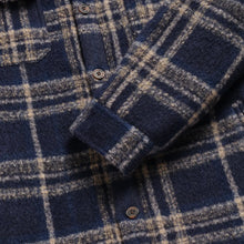 Load image into Gallery viewer, Skip Quilted Plush Plaid Shirt - Navy