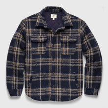 Load image into Gallery viewer, Skip Quilted Plush Plaid Shirt - Navy