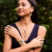 Load image into Gallery viewer, SCARAB Petite Drop Earrings - Blue Labradorite/Black Agate | Capucine De Wulf