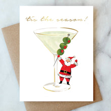 Load image into Gallery viewer, Santa Martini Holiday Card