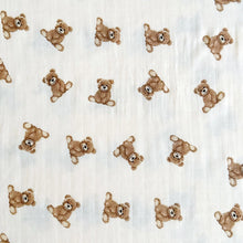 Load image into Gallery viewer, Teddy Bear Bamboo Muslin Swaddle