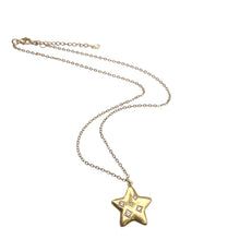 Load image into Gallery viewer, Celestial heart star necklace artisan made jewelry
