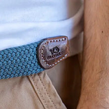 Load image into Gallery viewer, Stone Blue Elastic Woven Belt - Indie Indie Bang! Bang!