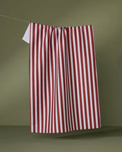 Load image into Gallery viewer, Ribbon Red Tea Towel | Geometry