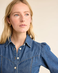 Pendleton | Button Front Chambray Denim Dress