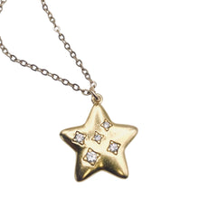 Load image into Gallery viewer, Celestial heart star necklace artisan made jewelry