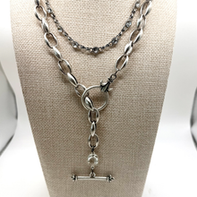 Load image into Gallery viewer, French Fleur De Lis 2-Way Toggle Necklace