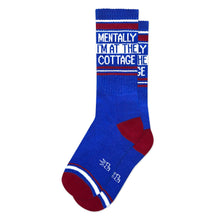 Load image into Gallery viewer, Mentally I'm At The Cottage Gym Crew Socks - Indie Indie Bang! Bang!