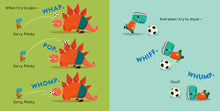 Load image into Gallery viewer, Tiny T-Rex Tries Soccer - Indie Indie Bang! Bang!