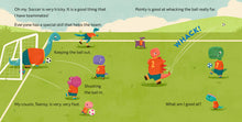 Load image into Gallery viewer, Tiny T-Rex Tries Soccer - Indie Indie Bang! Bang!