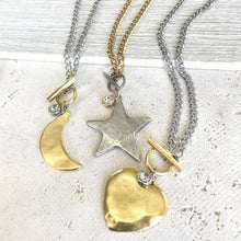 Load image into Gallery viewer, Star, Moon, Heart Mixed Metal Necklaces