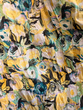 Load image into Gallery viewer, French Pareo Sarong / Scarf - Green/Yellow Floral