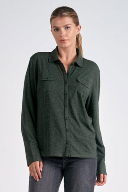 Olive Long Sleeve Shirt - Indie Indie Bang! Bang!