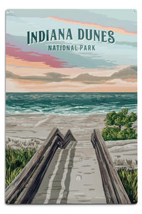 Indiana Dunes Metal Wall Sign - Indie Indie Bang! Bang!