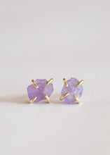 Load image into Gallery viewer, Amethyst Gemstone Prong Earrings