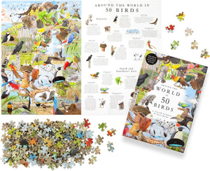 Around the World in 50 Birds 1000 piece Jigsaw Puzzle - Indie Indie Bang! Bang!