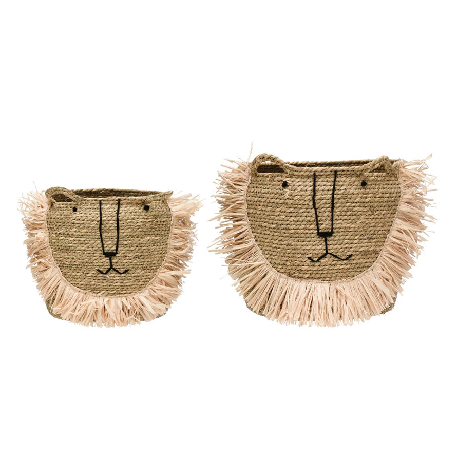 Creative Co-Op Lion Baskets