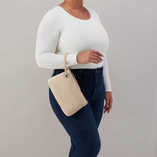 Load image into Gallery viewer, HOBO | Daisy Daze Large Wristlet in Buffed Leather - Frosted Pearl - Indie Indie Bang! Bang!