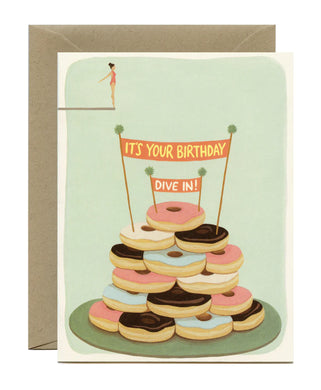 Donut Diver Birthday Card - Indie Indie Bang! Bang!