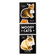 Load image into Gallery viewer, Moody Cats Magnetic Bookmark Set