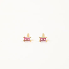 Load image into Gallery viewer, Rose Baguette Earrings