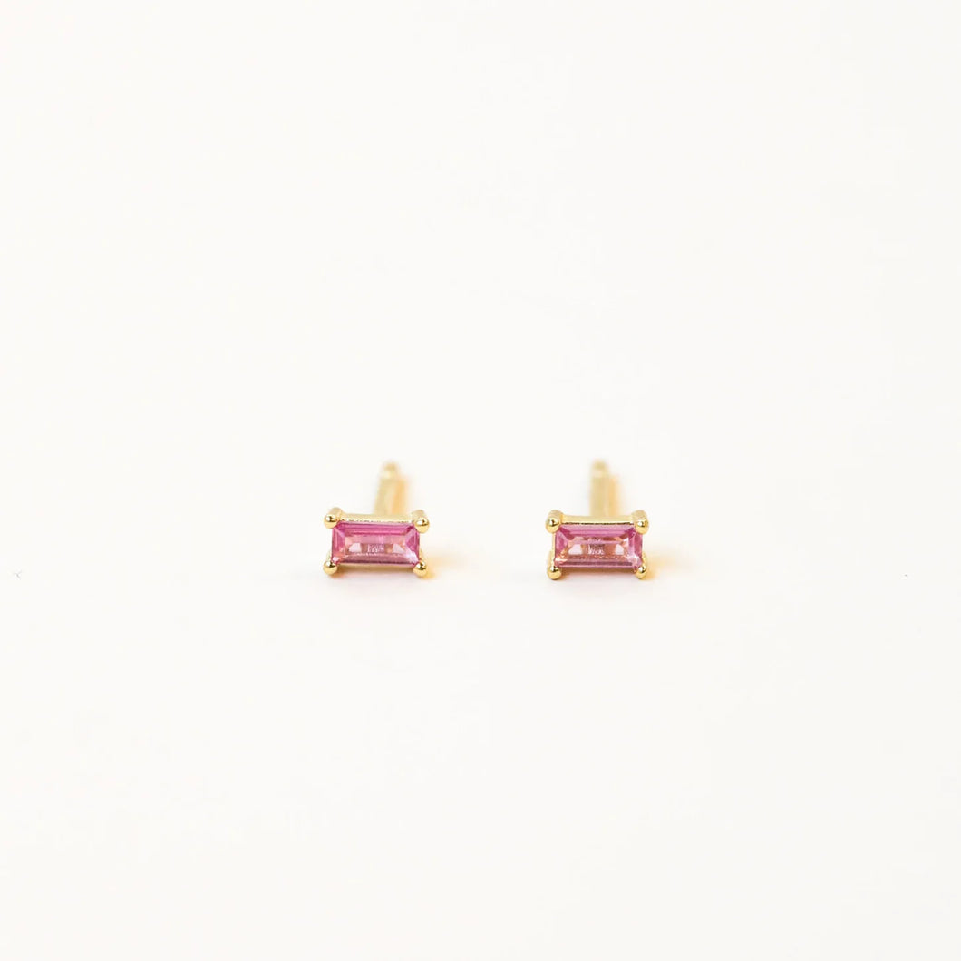 Rose Baguette Earrings