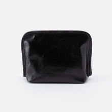 Load image into Gallery viewer, HOBO | Beauty Cosmetic Pouch in Polished Leather - Black