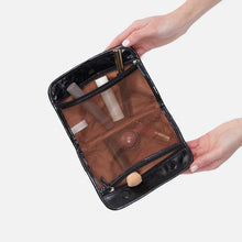 Load image into Gallery viewer, HOBO | Beauty Cosmetic Pouch in Polished Leather - Black