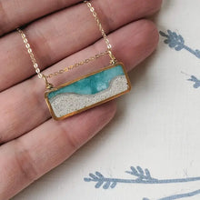 Load image into Gallery viewer, Brass Mini Beach Scene Necklace