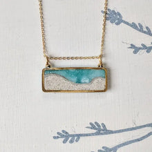 Load image into Gallery viewer, Brass Mini Beach Scene Necklace