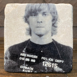 Kurt Cobain Mugshot Coaster - Indie Indie Bang! Bang!