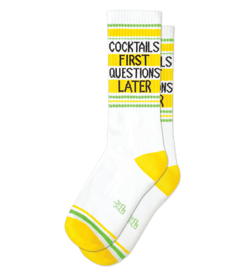 Cocktails First Questions Later Socks - Indie Indie Bang! Bang!