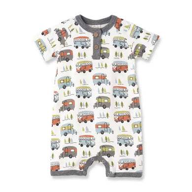 Happy Camper Short Bamboo Romper - Indie Indie Bang! Bang!