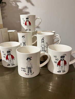 Stoneware Holiday Mugs