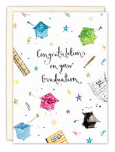 Load image into Gallery viewer, Festive Grad Hats Graduation Card - Indie Indie Bang! Bang!