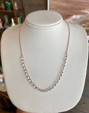 Dainty Necklace with Linked Crystals - Indie Indie Bang! Bang!