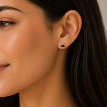 Load image into Gallery viewer, Sapphire Double Stud Stack Earrings