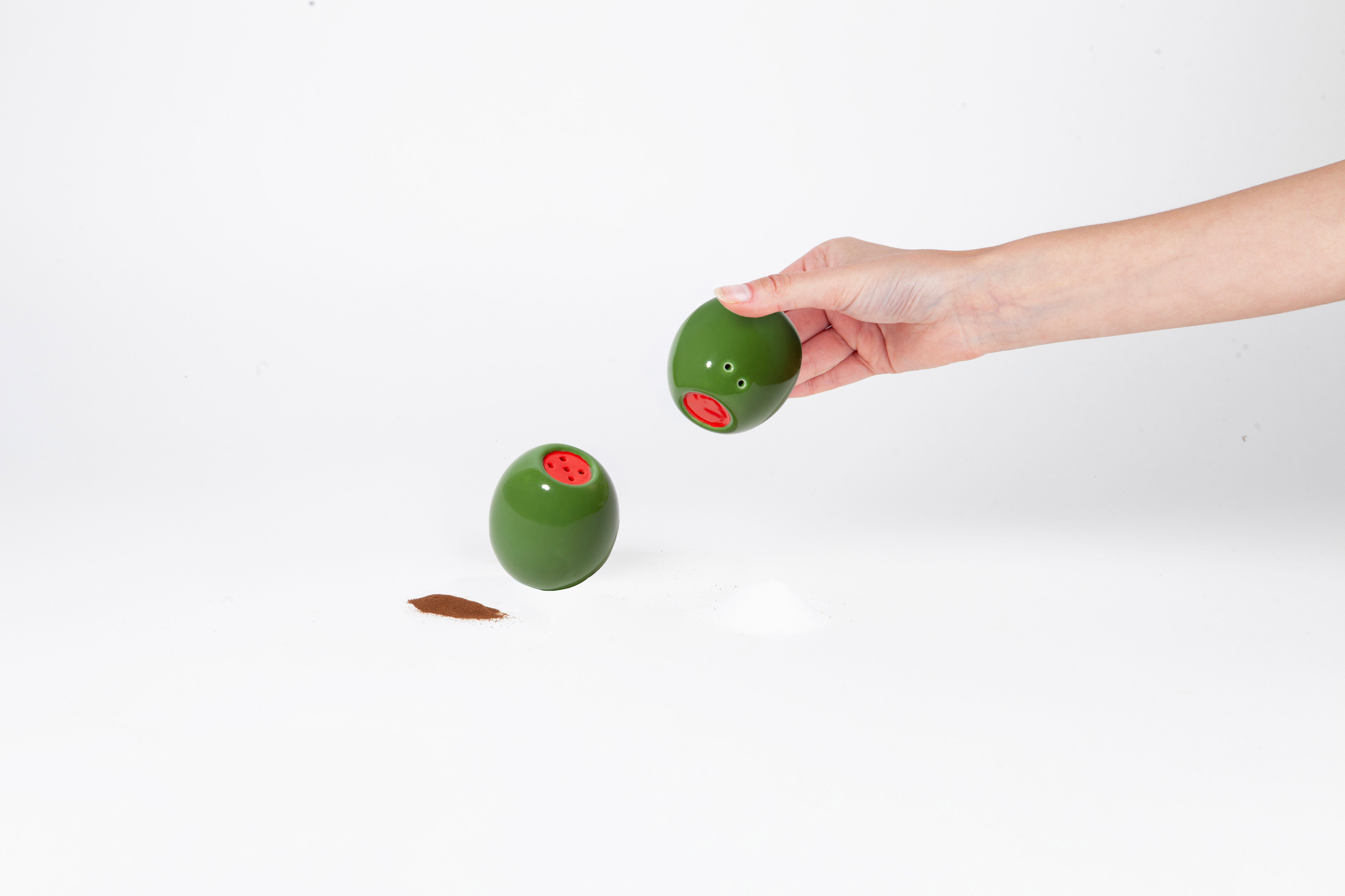 Olive Salt & Pepper Shakers - Thumbnail 3