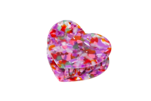 Load image into Gallery viewer, Pink Confetti Heart Hair Claw - Indie Indie Bang! Bang!